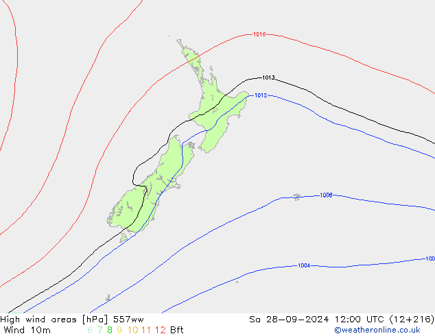 High wind areas 557ww Sa 28.09.2024 12 UTC