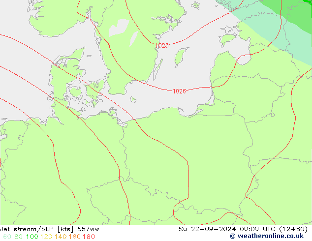 Jet Akımları/SLP 557ww Paz 22.09.2024 00 UTC