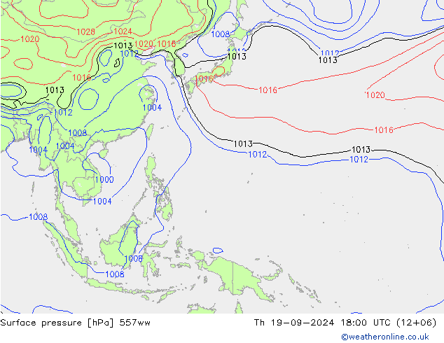 Atmosférický tlak 557ww Čt 19.09.2024 18 UTC