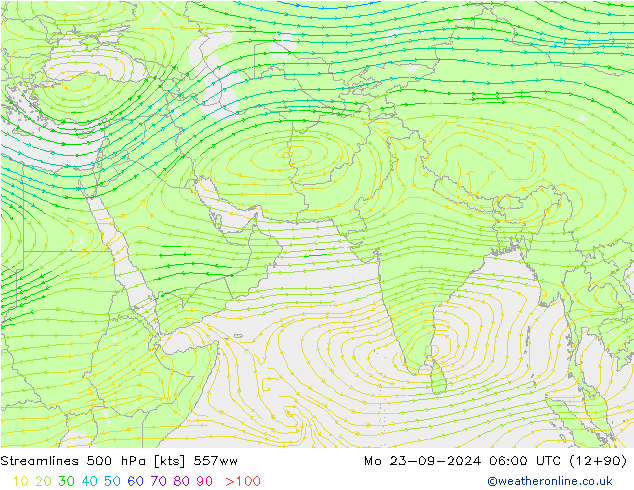 ветер 500 гПа 557ww пн 23.09.2024 06 UTC