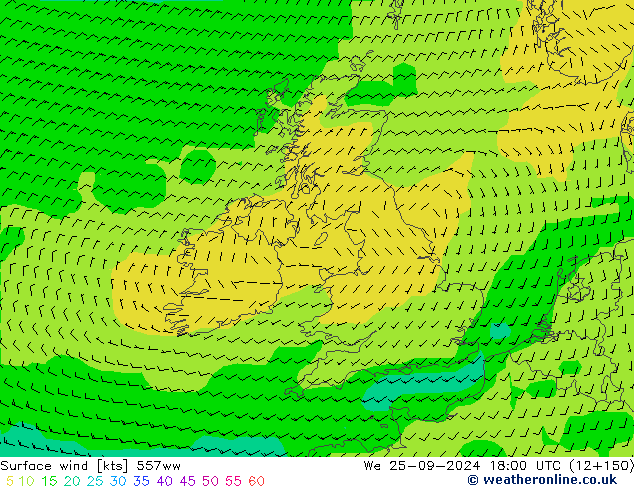 Surface wind 557ww St 25.09.2024 18 UTC