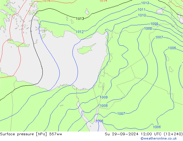 приземное давление 557ww Вс 29.09.2024 12 UTC