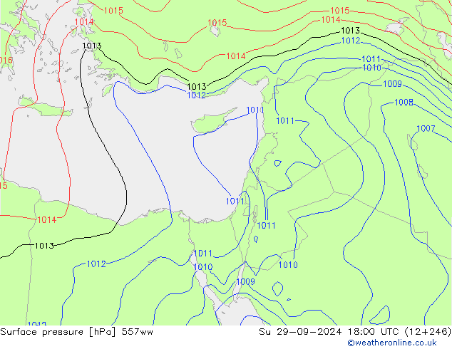 Yer basıncı 557ww Paz 29.09.2024 18 UTC