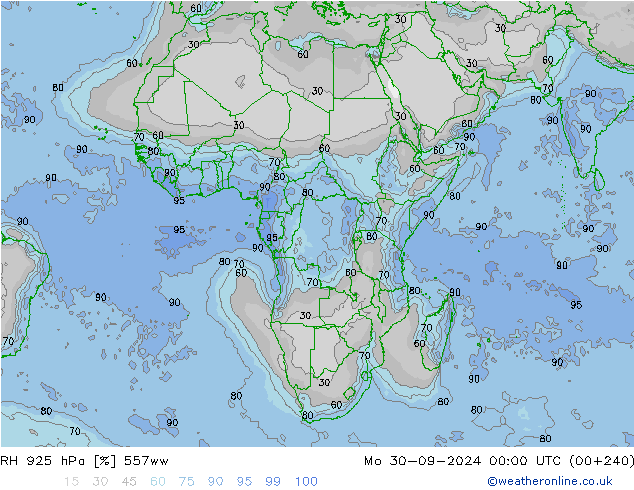 RH 925 hPa 557ww Po 30.09.2024 00 UTC