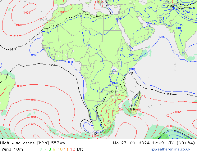 yüksek rüzgarlı alanlar 557ww Pzt 23.09.2024 12 UTC