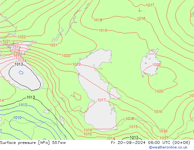 Yer basıncı 557ww Cu 20.09.2024 06 UTC