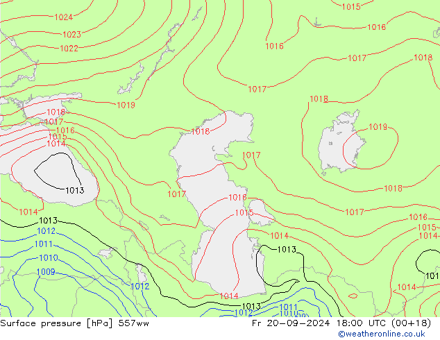 Atmosférický tlak 557ww Pá 20.09.2024 18 UTC