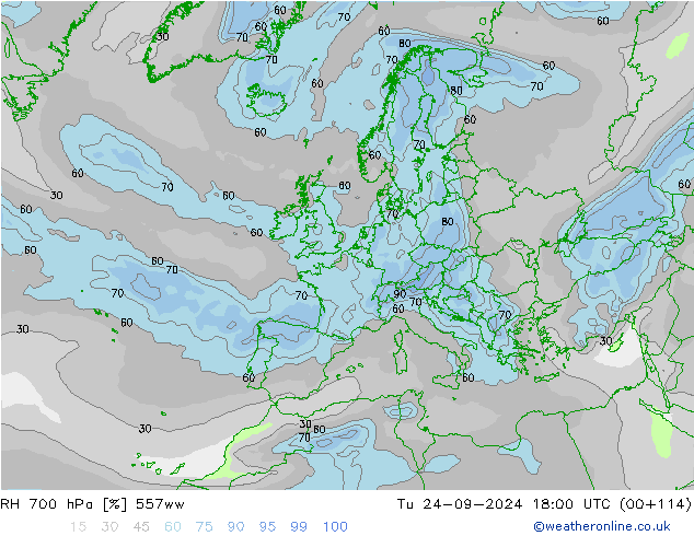 700 hPa Nispi Nem 557ww Sa 24.09.2024 18 UTC