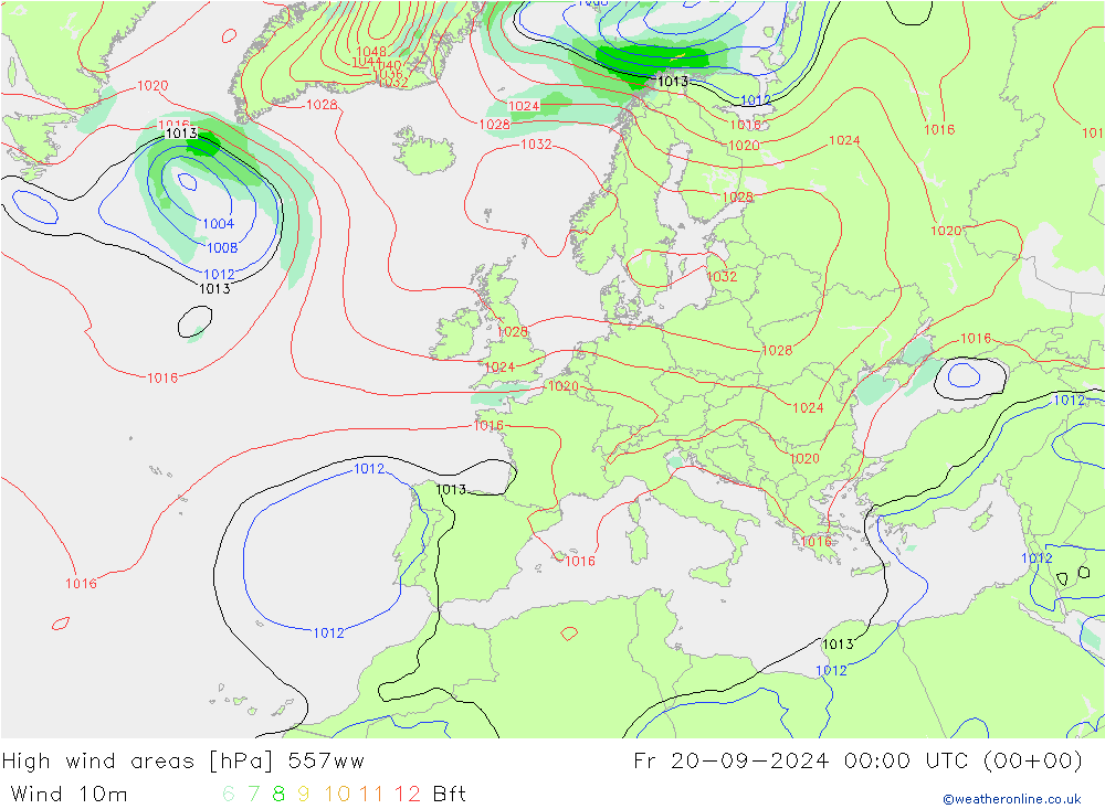 High wind areas 557ww 星期五 20.09.2024 00 UTC