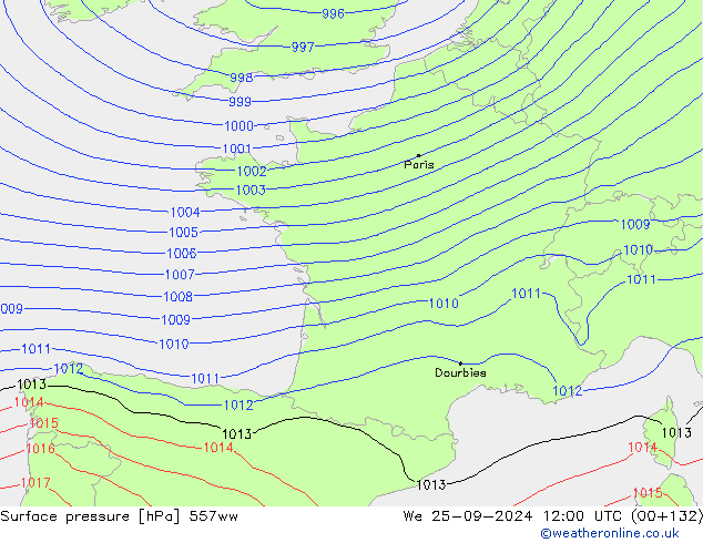 pressão do solo 557ww Qua 25.09.2024 12 UTC