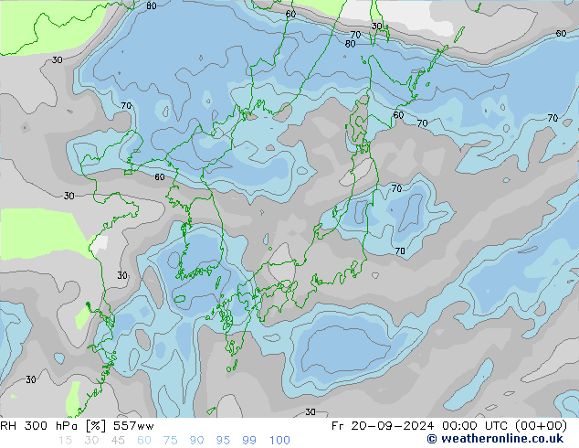 RH 300 hPa 557ww pt. 20.09.2024 00 UTC