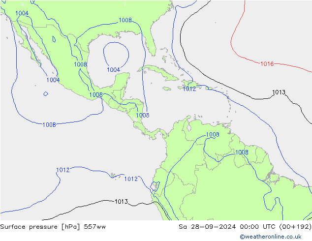 Surface pressure 557ww Sa 28.09.2024 00 UTC