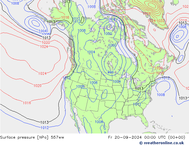 Surface pressure 557ww Fr 20.09.2024 00 UTC