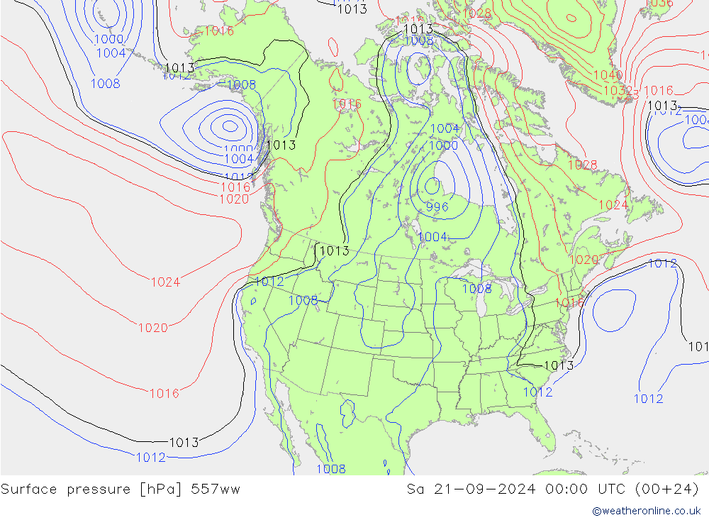 Atmosférický tlak 557ww So 21.09.2024 00 UTC