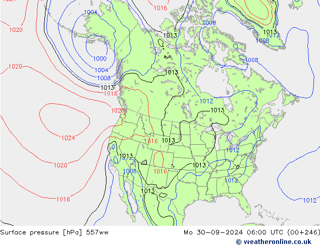 Luchtdruk (Grond) 557ww ma 30.09.2024 06 UTC