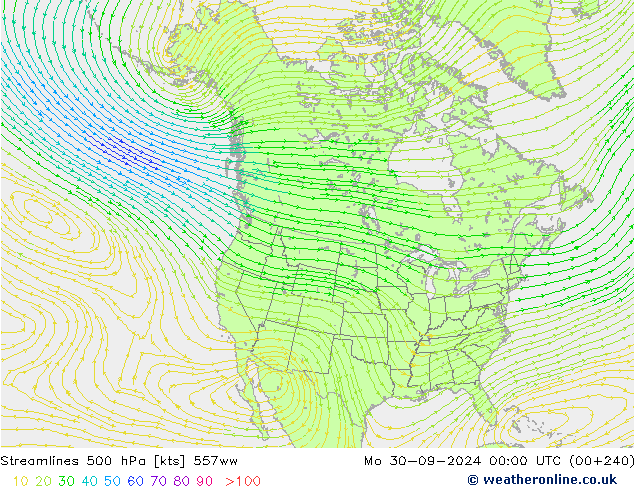 Rüzgar 500 hPa 557ww Pzt 30.09.2024 00 UTC