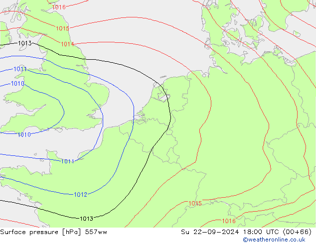 Luchtdruk (Grond) 557ww zo 22.09.2024 18 UTC