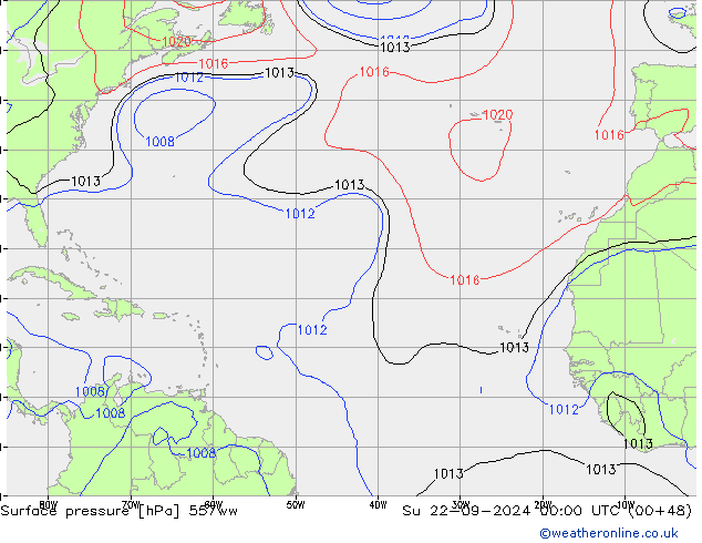 Yer basıncı 557ww Paz 22.09.2024 00 UTC