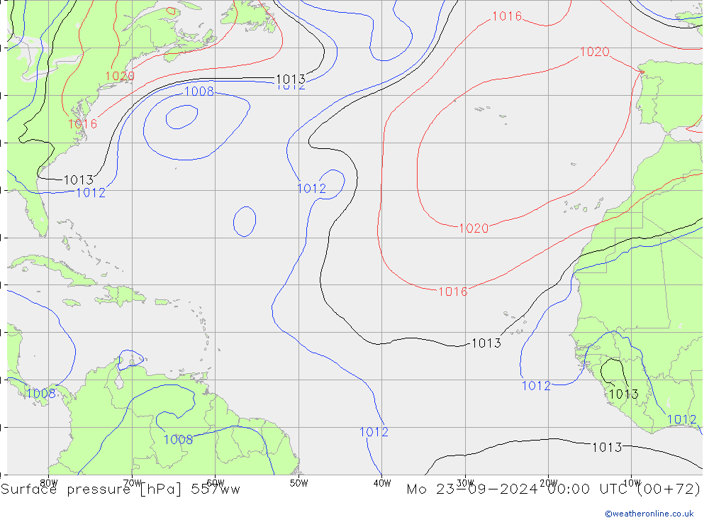 Yer basıncı 557ww Pzt 23.09.2024 00 UTC