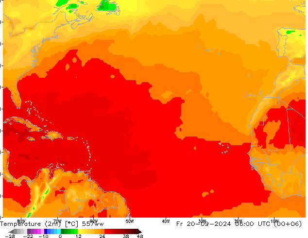 température (2m) 557ww ven 20.09.2024 06 UTC