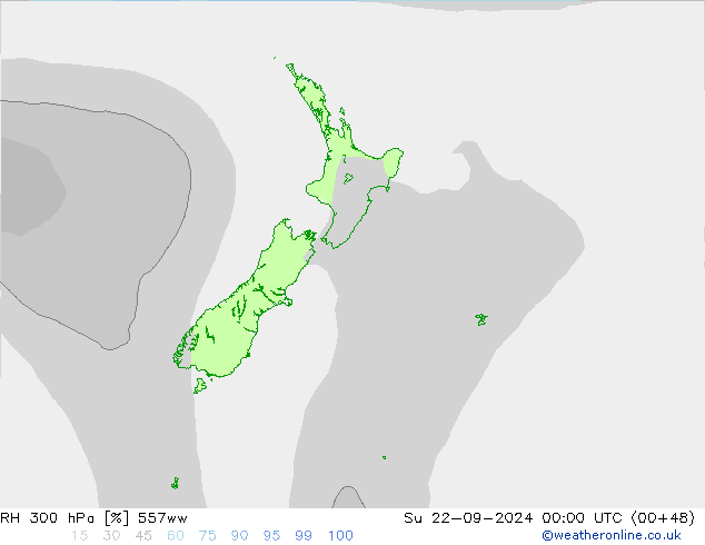 RH 300 гПа 557ww Вс 22.09.2024 00 UTC