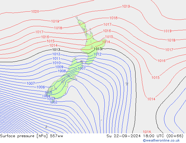 Luchtdruk (Grond) 557ww zo 22.09.2024 18 UTC