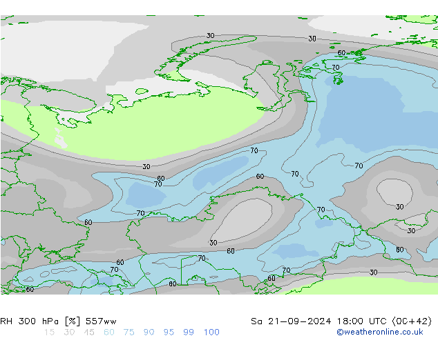 RH 300 гПа 557ww сб 21.09.2024 18 UTC