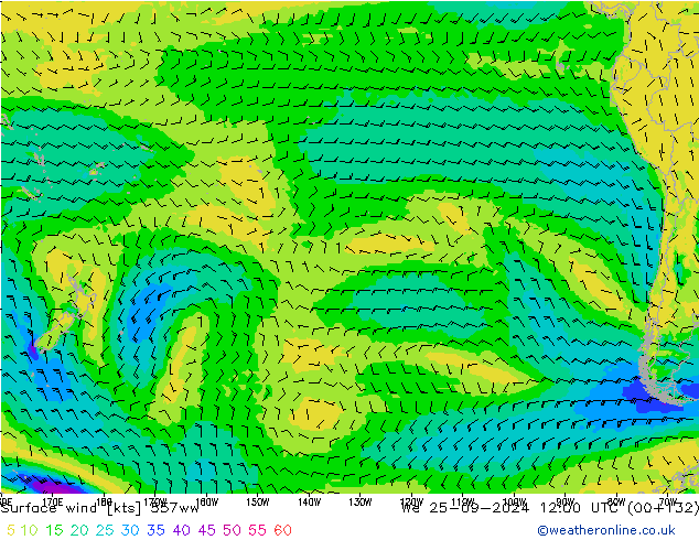 Vento 10 m 557ww Qua 25.09.2024 12 UTC