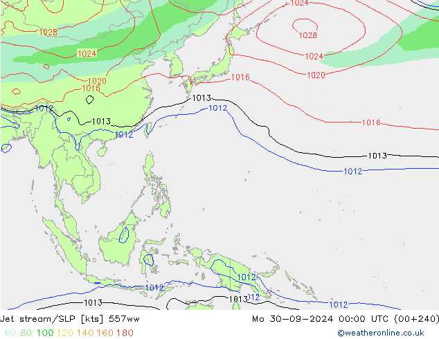 Jet stream 557ww Seg 30.09.2024 00 UTC