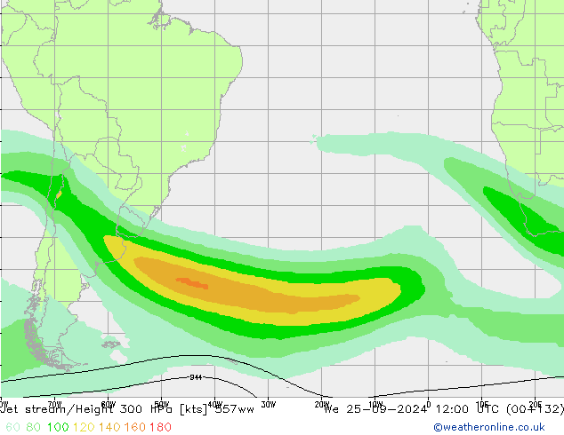 Jet stream 557ww Qua 25.09.2024 12 UTC