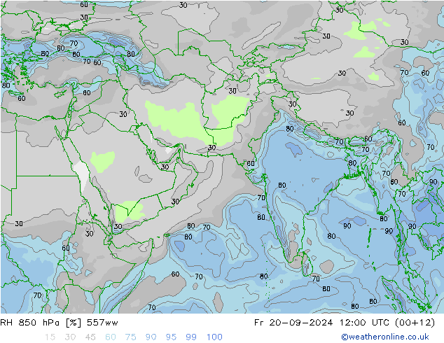 RH 850 hPa 557ww pt. 20.09.2024 12 UTC