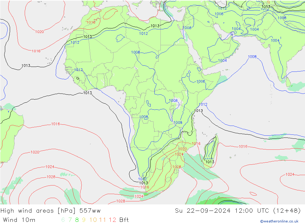 Izotacha 557ww nie. 22.09.2024 12 UTC