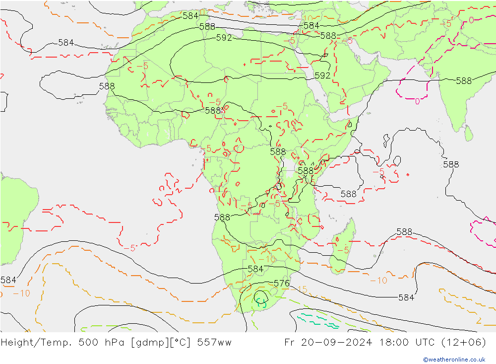 Height/Temp. 500 hPa 557ww ven 20.09.2024 18 UTC