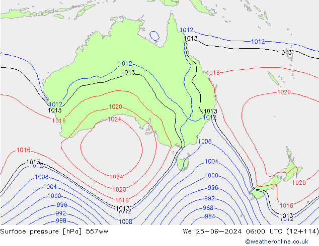 приземное давление 557ww ср 25.09.2024 06 UTC