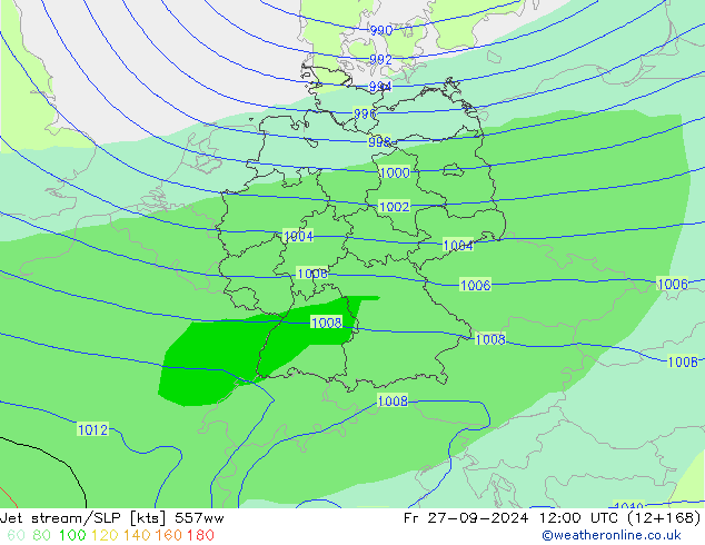 Polarjet/Bodendruck 557ww Fr 27.09.2024 12 UTC