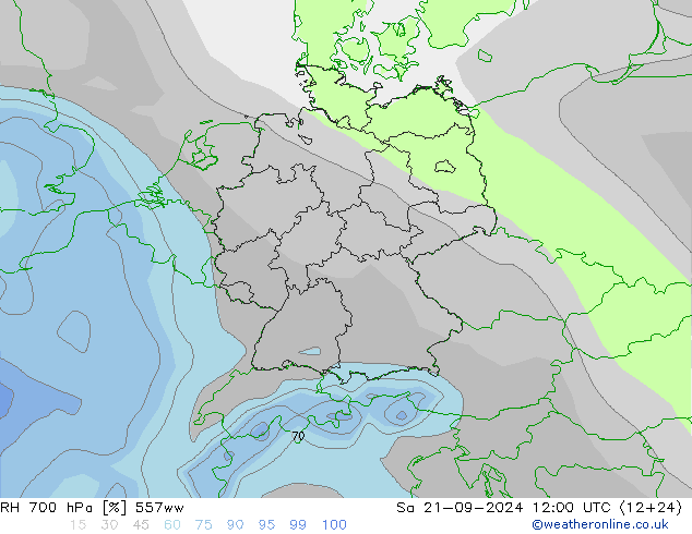 RH 700 гПа 557ww сб 21.09.2024 12 UTC