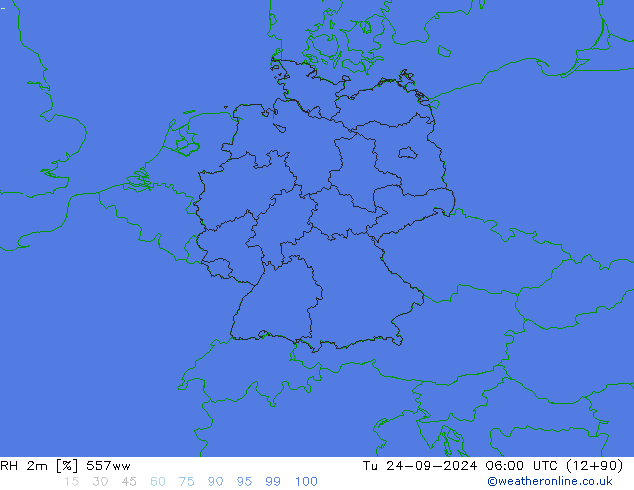 Humedad rel. 2m 557ww mar 24.09.2024 06 UTC