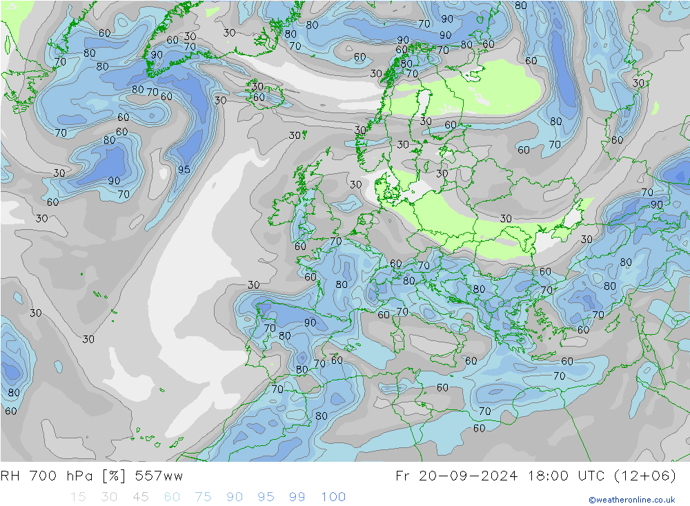 RH 700 hPa 557ww ven 20.09.2024 18 UTC