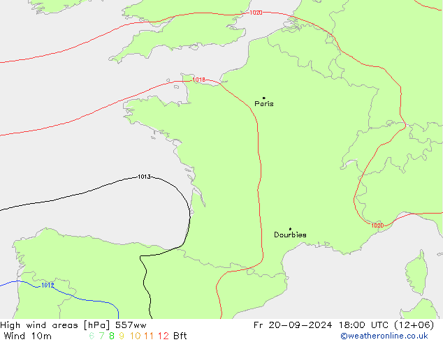 High wind areas 557ww Fr 20.09.2024 18 UTC
