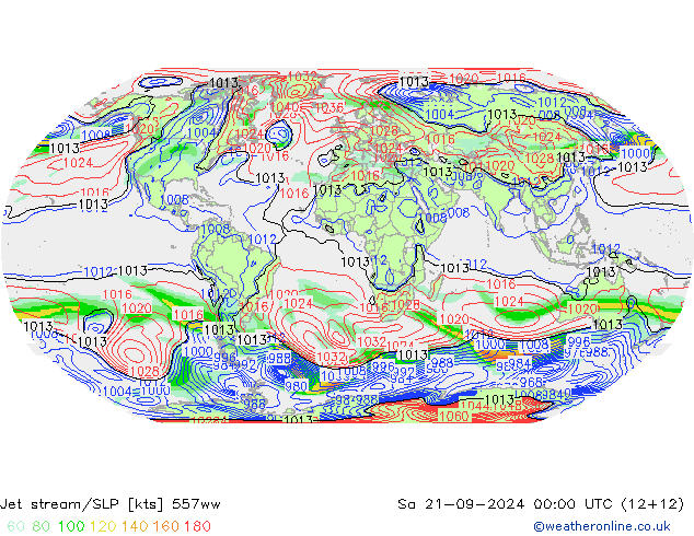 Jet stream/SLP 557ww So 21.09.2024 00 UTC