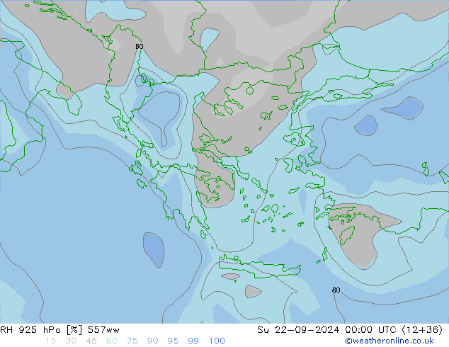 925 hPa Nispi Nem 557ww Paz 22.09.2024 00 UTC