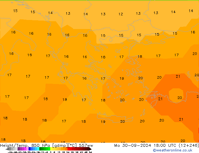 Height/Temp. 850 hPa 557ww Seg 30.09.2024 18 UTC