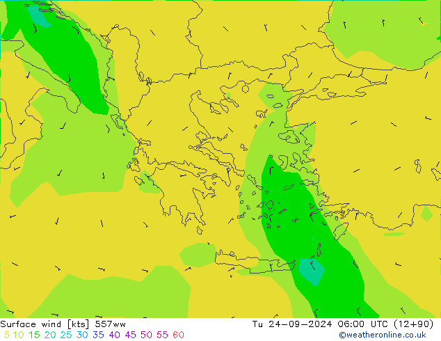 Surface wind 557ww Tu 24.09.2024 06 UTC