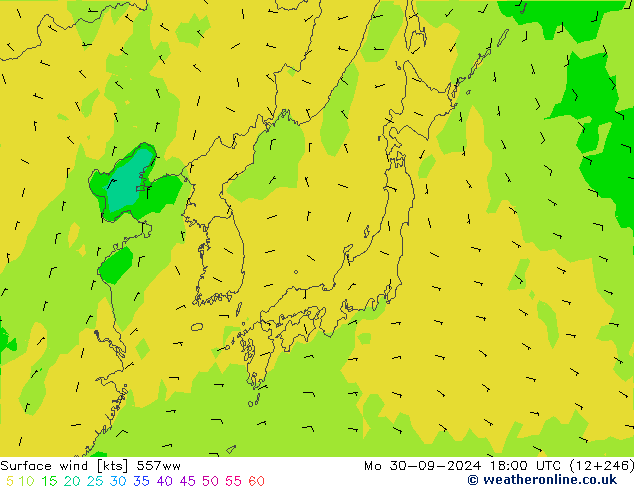 Viento 10 m 557ww lun 30.09.2024 18 UTC