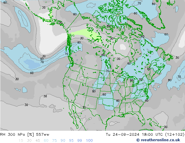 RH 300 hPa 557ww Tu 24.09.2024 18 UTC