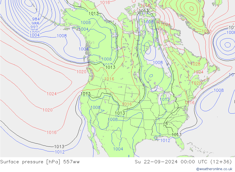 приземное давление 557ww Вс 22.09.2024 00 UTC