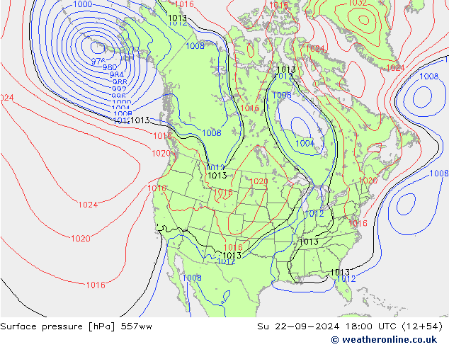 Surface pressure 557ww Su 22.09.2024 18 UTC