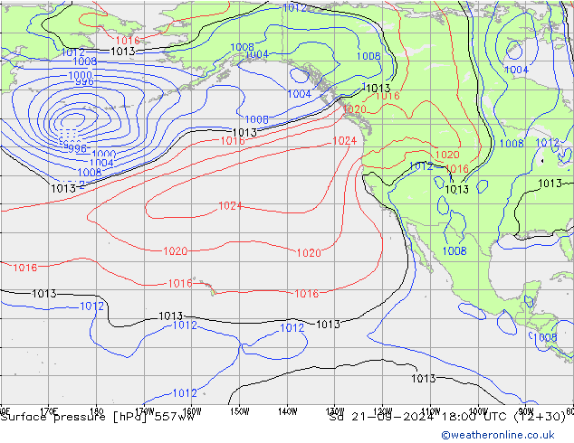 Surface pressure 557ww Sa 21.09.2024 18 UTC