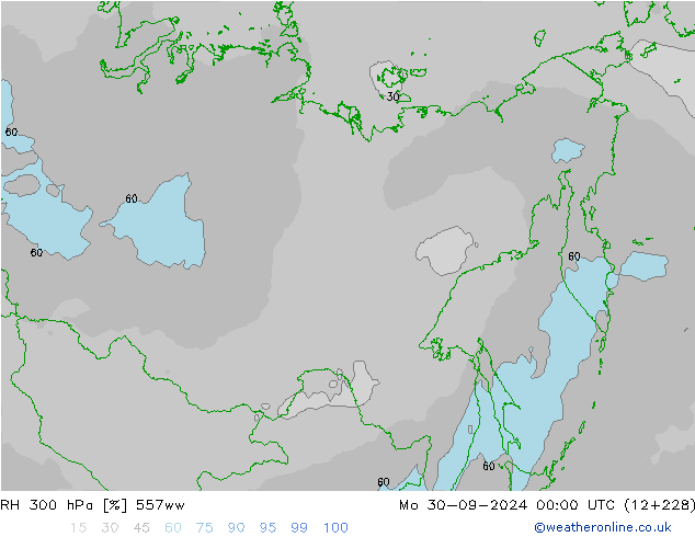 RH 300 hPa 557ww Seg 30.09.2024 00 UTC