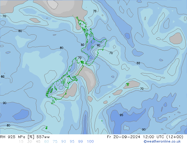 RH 925 hPa 557ww Fr 20.09.2024 12 UTC